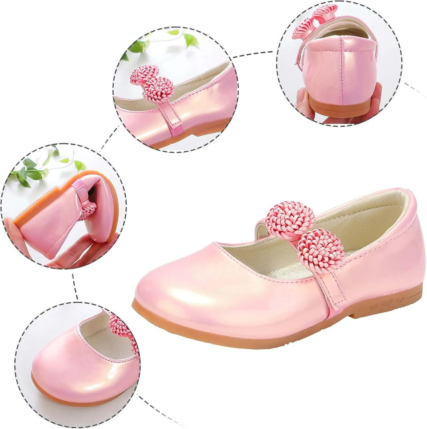 Baby Girls Princess Dress Shoes Non-Slip Single Shoes Performance Shoes Shoes Light for Girls Wedding Dress Shoes