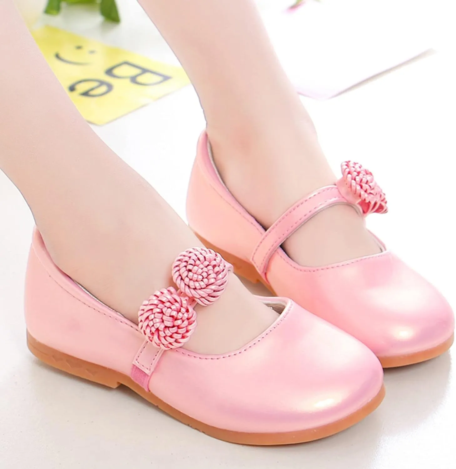Baby Girls Princess Dress Shoes Non-Slip Single Shoes Performance Shoes Shoes Light for Girls Wedding Dress Shoes