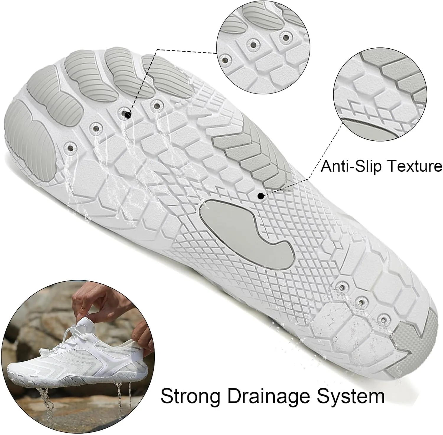 Barefoot Shoes Women Wide Toe Box Grounded Footwear Barefoot Shoe Women Neuropathy Water Shoe Womens Shoes Quick Dry Aqua Outdoor Sports for Swim Pool Beach Outdoor Diving Running Footwear