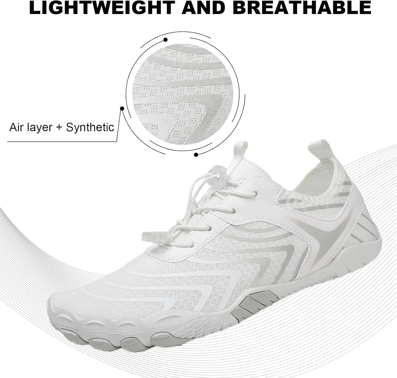 Barefoot Shoes Women Wide Toe Box Grounded Footwear Barefoot Shoe Women Neuropathy Water Shoe Womens Shoes Quick Dry Aqua Outdoor Sports for Swim Pool Beach Outdoor Diving Running Footwear