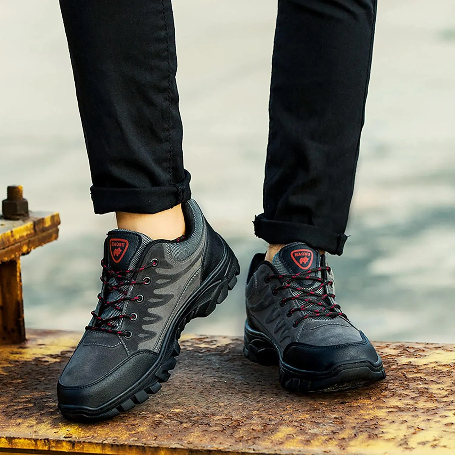 Breathable Dress Sneaker Hiking Shoes for Men Walking Shoes Fashion Casual Loafers Breathable Hiking