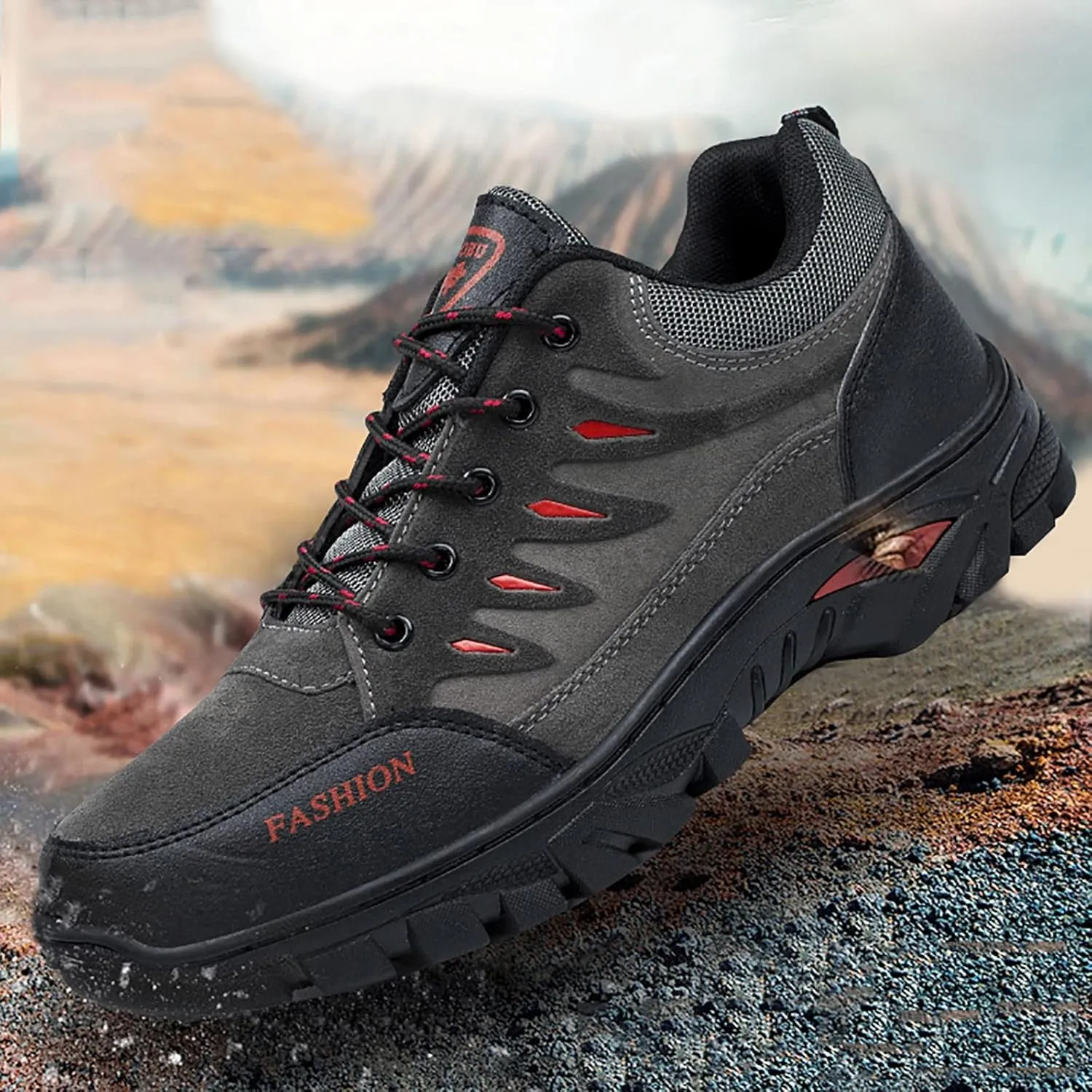 Breathable Dress Sneaker Hiking Shoes for Men Walking Shoes Fashion Casual Loafers Breathable Hiking