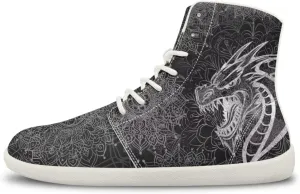 Dragon Print Men's Running Shoe Slip On High Tops Walking Sneakers Gym Tennis Athletic Shoes