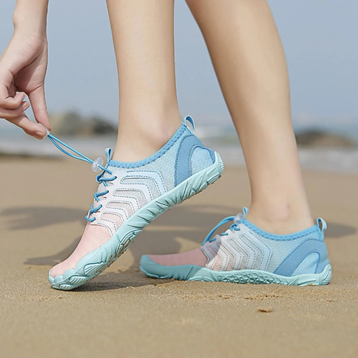 Grounded Footwear for Women Neuropathy Water Shoes Aqua Sports Shoe Women Barefoot Water Shoes Quick Drying Trail Running Shoe Comfortable Non-Slip Grounding Barefoot Walking Swim Trainers