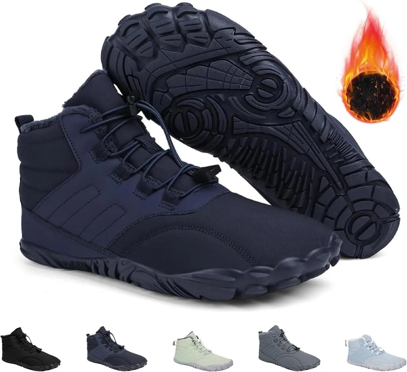 Hike Winter Footwear Waterproof Barefoot Boots Shoes,Non-Slip Walking Hiking Boots for Women Men Trail Running Shoes
