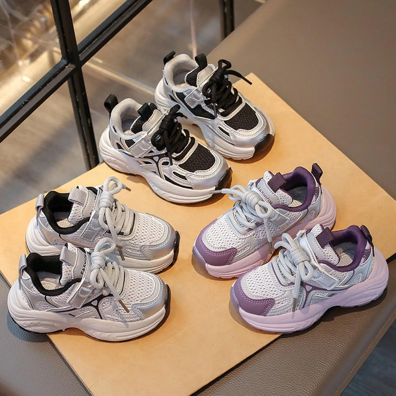 Kids Casual Sneakers for Boys Girls Running Sport Shoes Toddler Tennis Walking Tennis Casual Lace-Up Shoes