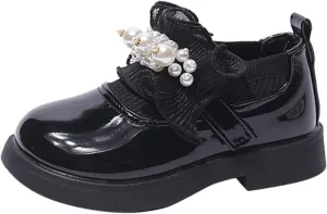 Lightweight Toddler Shoes Girls Low Heel Shoes PU Dress Shoes Casual House Shoes for Party Wedding 212 Years