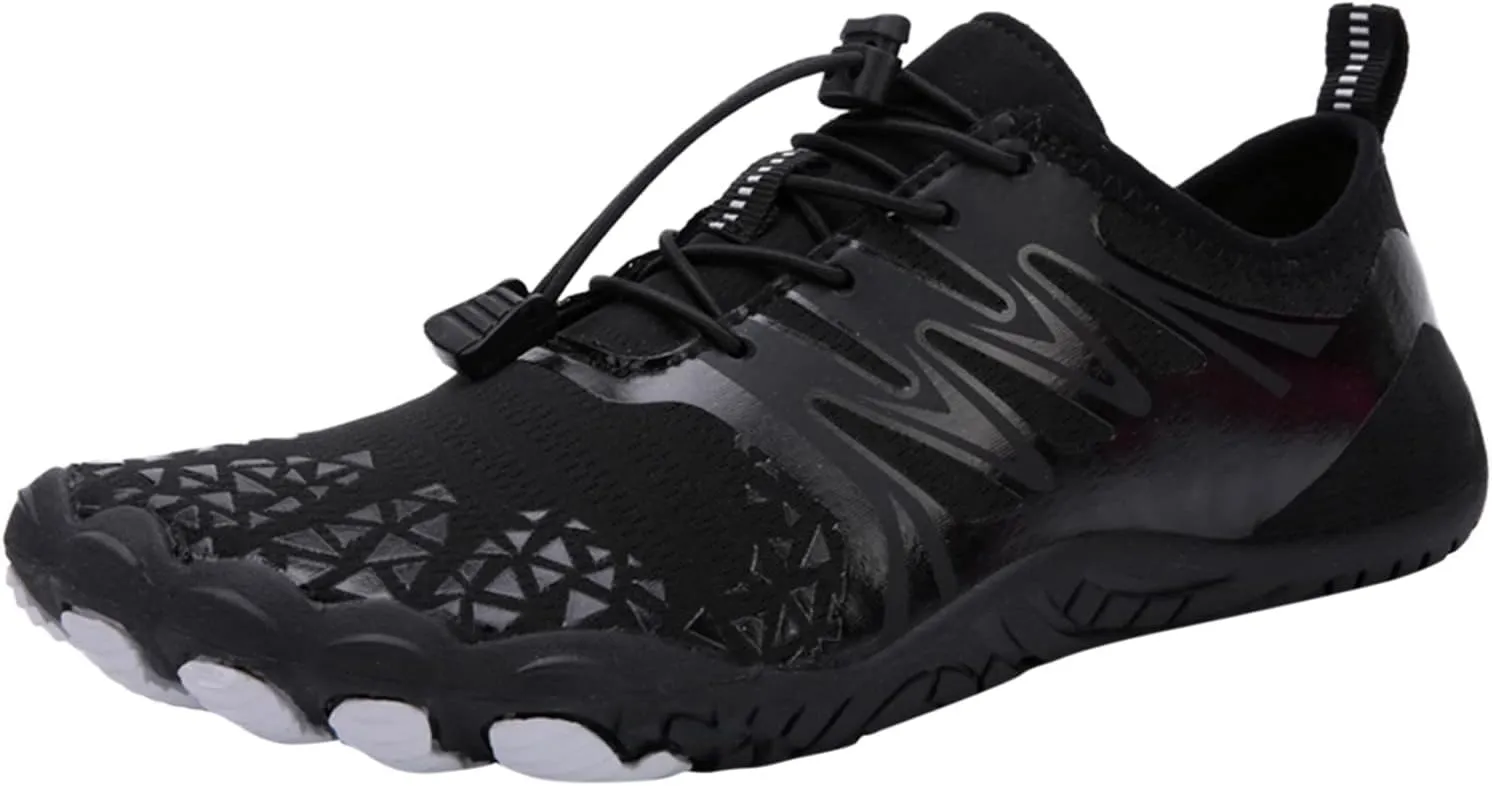 Men And Women Shoes Outdoor Beach Shoes Swimming Water Shoes For Diving Hiking Shoes Vegan Athletic Shoes (Black, 7)