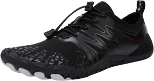 Men And Women Shoes Outdoor Beach Shoes Swimming Water Shoes For Diving Hiking Shoes Vegan Athletic Shoes (Black, 7)
