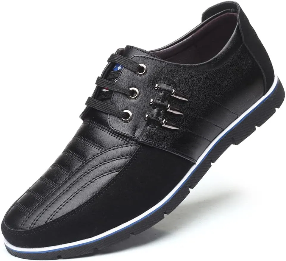 Mens Casual Business Dress Shoes Leather Slip-on Sneakers for Men Walking Office Comfort Outdoor Loafers Fashion Leisure Breathable