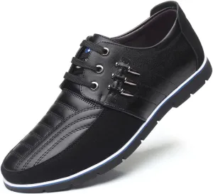 Mens Casual Business Dress Shoes Leather Slip-on Sneakers for Men Walking Office Comfort Outdoor Loafers Fashion Leisure Breathable