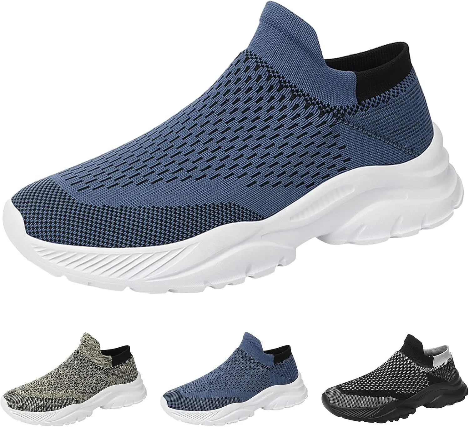 Men's Fashion Sneakers Mens Slip on Shoes Walking Shoe for Men Tennis Shoe for Men Running Trail Sport Sneaker