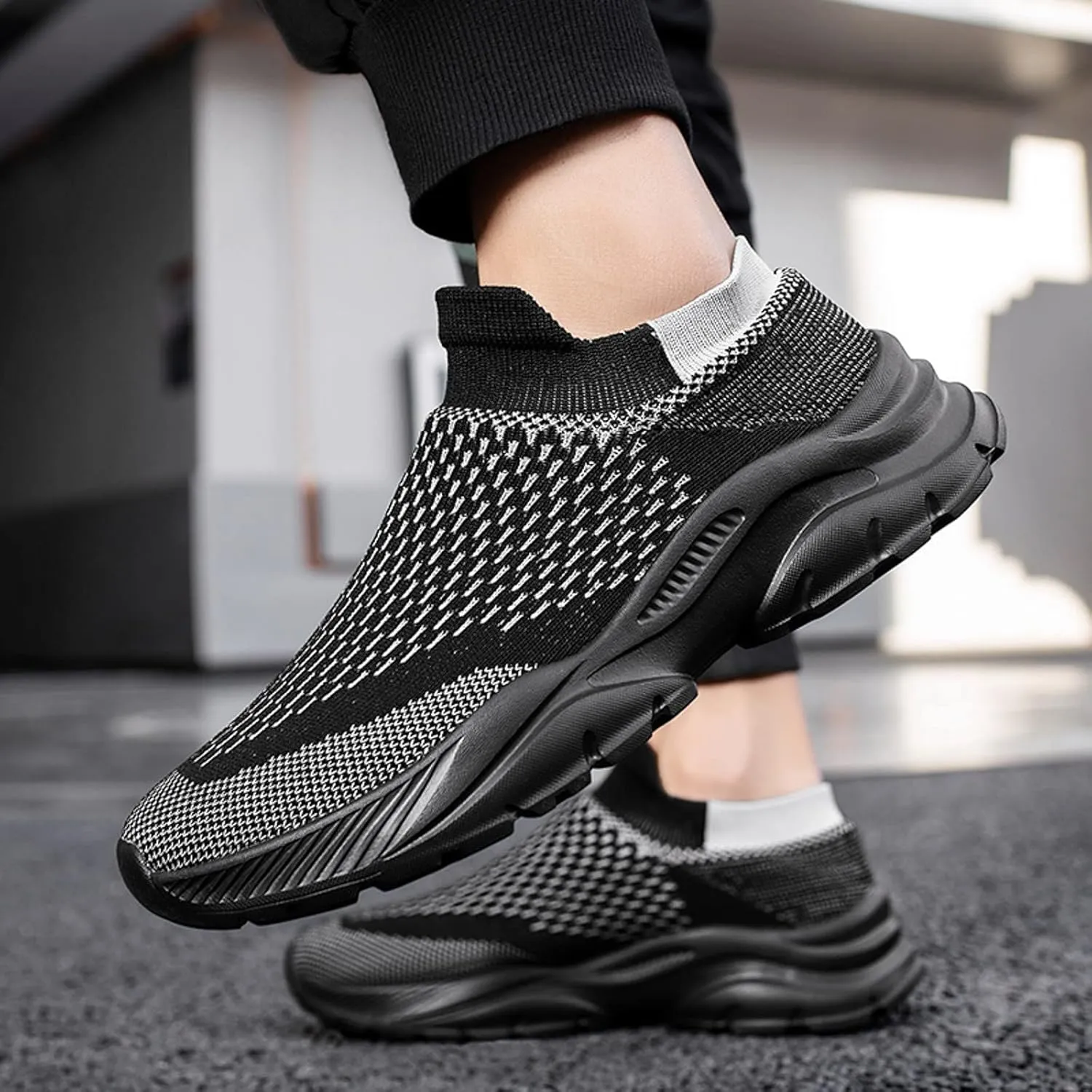 Men's Fashion Sneakers Mens Slip on Shoes Walking Shoe for Men Tennis Shoe for Men Running Trail Sport Sneaker