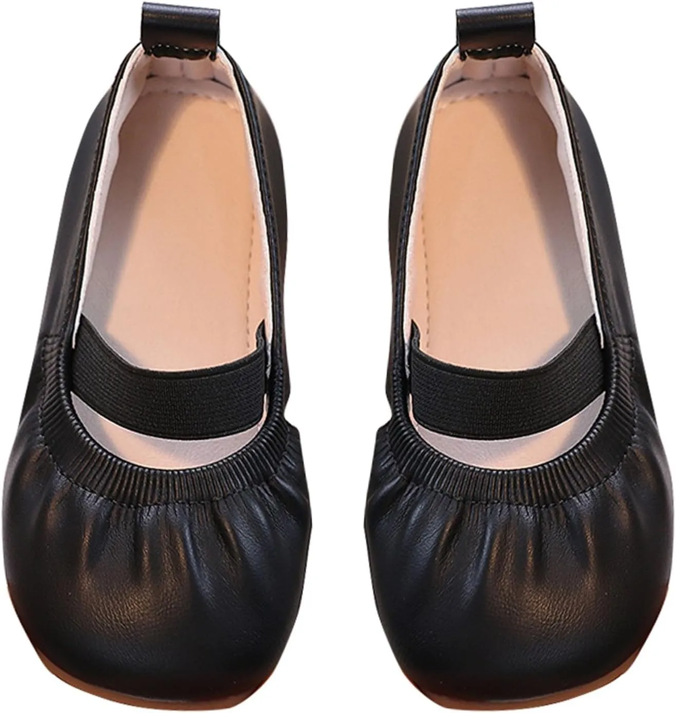 Toddler Ballet Shoes for Girls Soft Leather Ballet Slippers Ballet Shoes Dance Shoes for Girls Square Toe Ballet Flat??