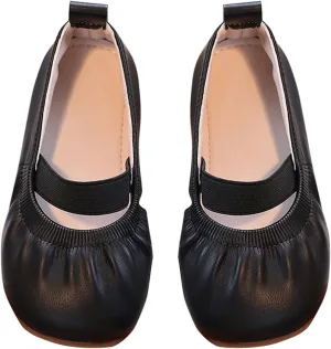 Toddler Ballet Shoes for Girls Soft Leather Ballet Slippers Ballet Shoes Dance Shoes for Girls Square Toe Ballet Flat??