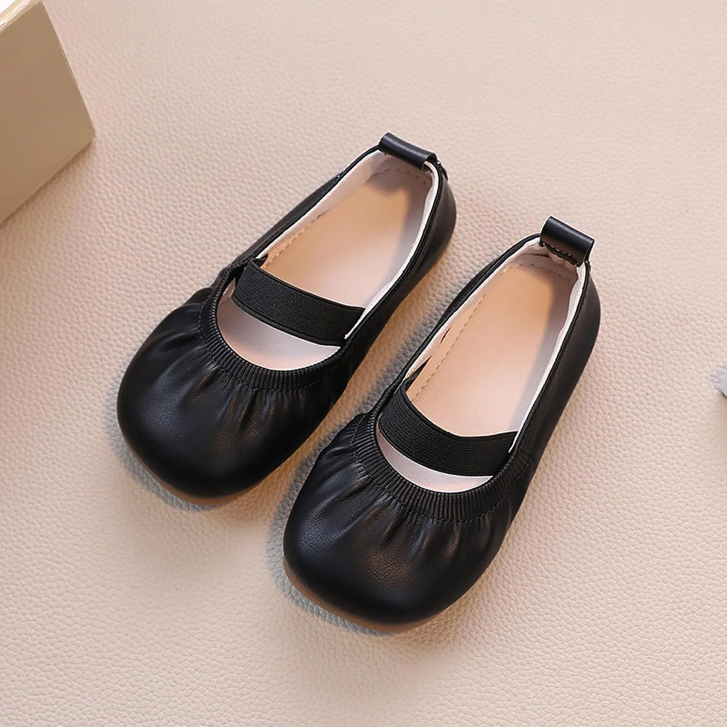 Toddler Ballet Shoes for Girls Soft Leather Ballet Slippers Ballet Shoes Dance Shoes for Girls Square Toe Ballet Flat??