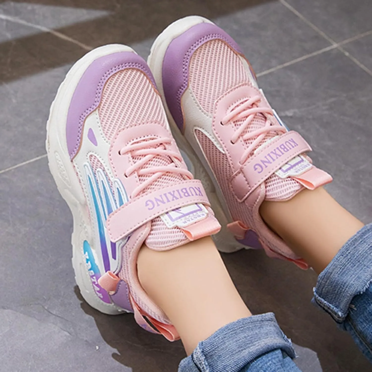 Toddler Big Kids Shoes Boys Girls Breathable Sneakers Athletic Running Shoes Casual White Sports Girl Slip on Sneakers