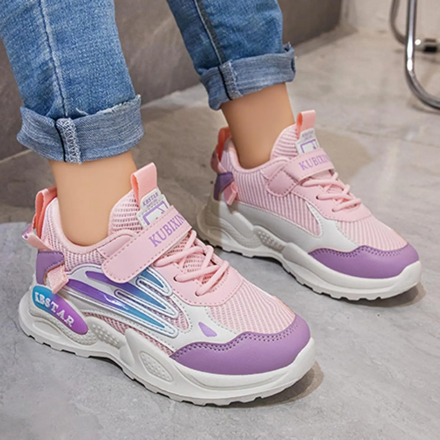 Toddler Big Kids Shoes Boys Girls Breathable Sneakers Athletic Running Shoes Casual White Sports Girl Slip on Sneakers