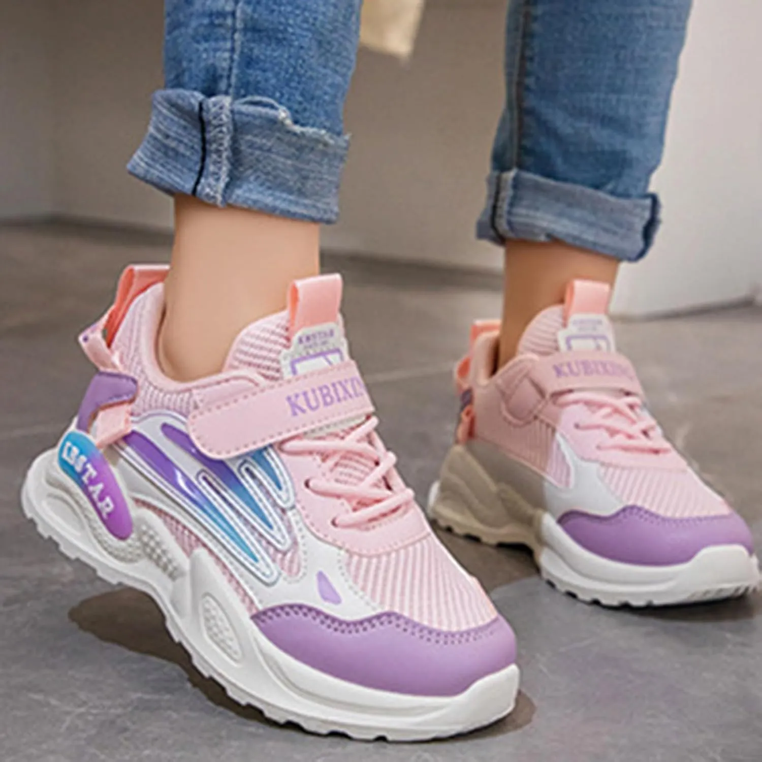 Toddler Big Kids Shoes Boys Girls Breathable Sneakers Athletic Running Shoes Casual White Sports Girl Slip on Sneakers