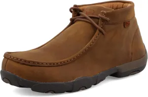 Twisted X Men's Work Chukka Driving Moc, Moc Toe Steel Toe, Distressed Saddle, 11 W