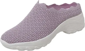 Wide Foot Orthopedic Sandals Sneakers Womens Breathable Slip On Arch Support Sport Slides Non-Slip Thick Slippers Outdoor Casual Walking Shoes Anti-Slip Platform Shoes Women